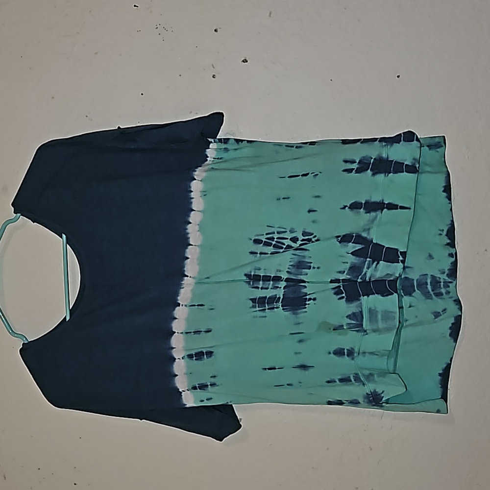 Short-sleeved Tie-dye Blouse